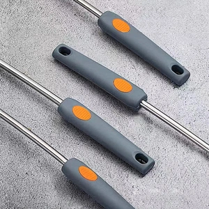 Silicone Slotted Spoon Skimmer for Cooking Scoop Colander Spoon with stainless steel Handle Strainer Spoon